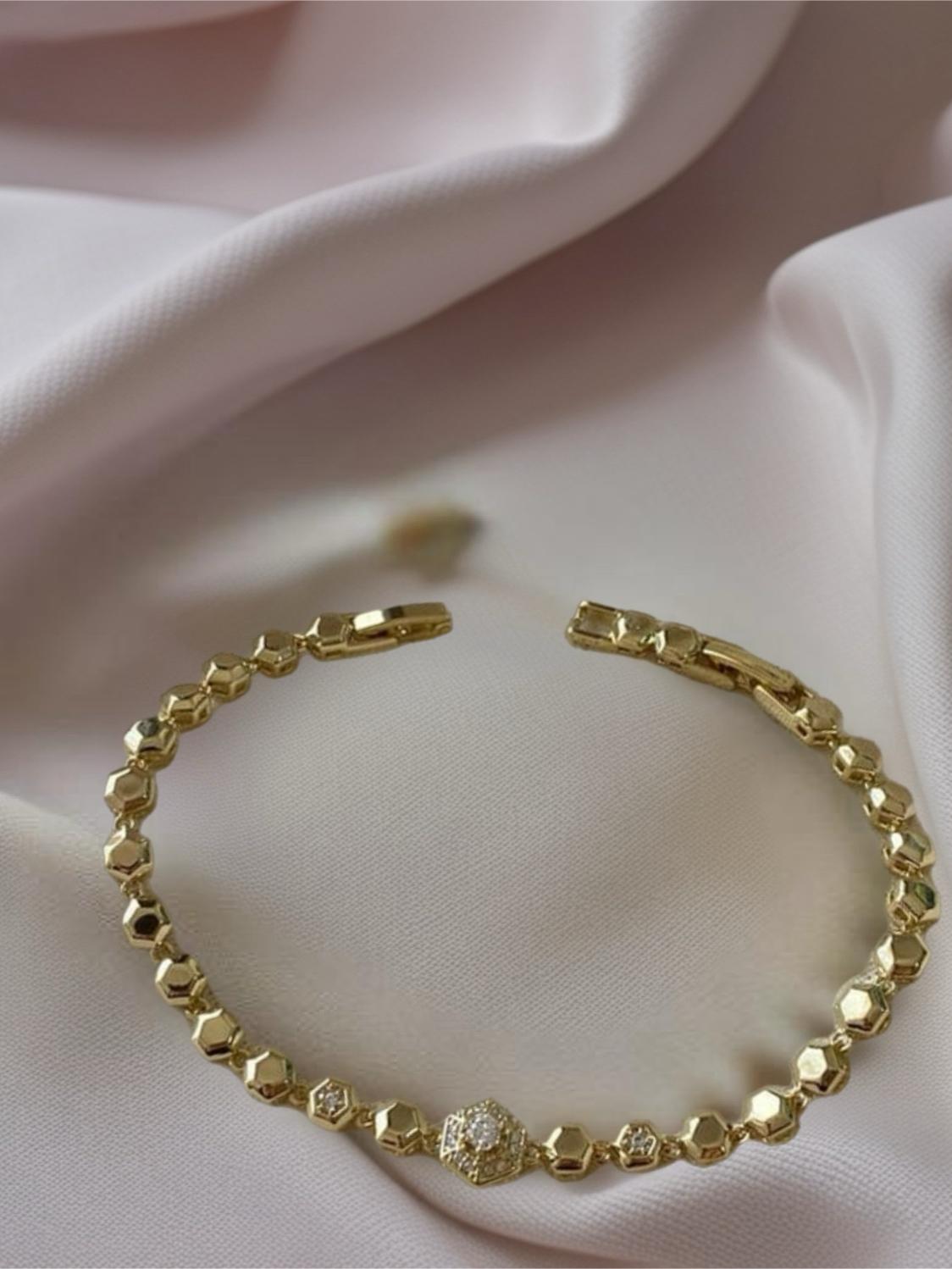 VIP 14K Altıgen Bileklik